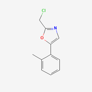 molecular formula C11H10ClNO B1373506 2-(Chloromethyl)-5-(2-methylphenyl)-1,3-oxazole CAS No. 1094226-45-5