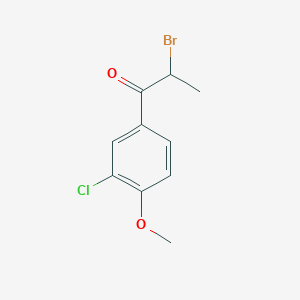 molecular formula C10H10BrClO2 B1373507 2-Bromo-1-(3-chloro-4-methoxyphenyl)propan-1-one CAS No. 102976-53-4