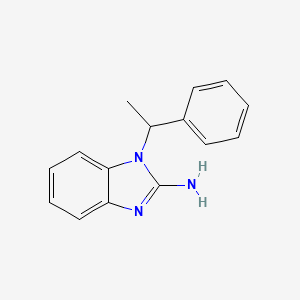 molecular formula C15H15N3 B1373511 1-(1-phenylethyl)-1H-1,3-benzodiazol-2-amine CAS No. 63261-04-1