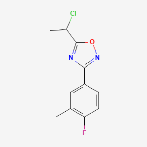 5-(1-Chloroethyl)-3-(4-fluoro-3-methylphenyl)-1,2,4-oxadiazole