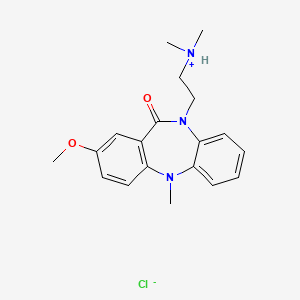 5H-Dibenzo(b,e)(1,4)diazepin-11-one, 10,11-dihydro-10-(2-(dimethylamino)ethyl)-2-methoxy-5-methyl-, hydrochloride