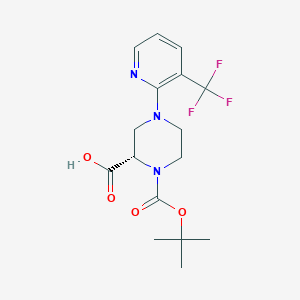 (S)-1-(tert-Butoxycarbonyl)-4-(3-(trifluoromethyl)-pyridin-2-yl)piperazine-2-carboxylic acid