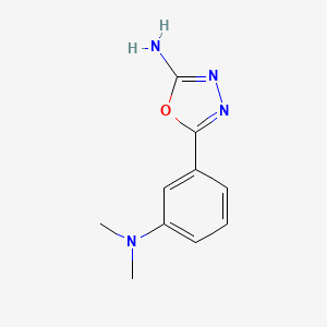 molecular formula C10H12N4O B1373518 5-[3-(二甲氨基)苯基]-1,3,4-恶二唑-2-胺 CAS No. 1152588-03-8