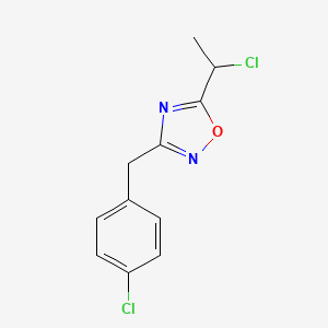 5-(1-Chloroethyl)-3-[(4-chlorophenyl)methyl]-1,2,4-oxadiazole