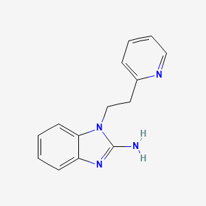 molecular formula C14H14N4 B1373521 1-[2-(pyridin-2-yl)éthyl]-1H-1,3-benzodiazol-2-amine CAS No. 1038373-23-7