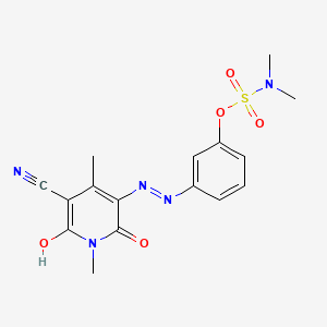 3-((5-Cyano-1,6-dihydro-2-hydroxy-1,4-dimethyl-6-oxo-3-pyridinyl)azo)phenyl dimethylsulfamate