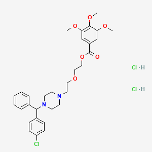 Ethanol, 2-(2-(4-(p-chloro-alpha-phenylbenzyl)-1-piperazinyl)ethoxy)-, 3,4,5-trimethoxybenzoate, dihydrochloride