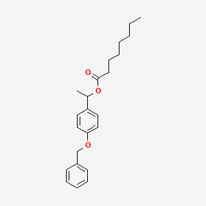 1-(4-Phenylmethoxyphenyl)ethyl octanoate