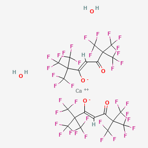 molecular formula C22H6CaF36O6 B13735291 calcium;(Z)-1,1,1,7,7,7-hexafluoro-5-oxo-2,2,6,6-tetrakis(trifluoromethyl)hept-3-en-3-olate;dihydrate CAS No. 314075-40-6