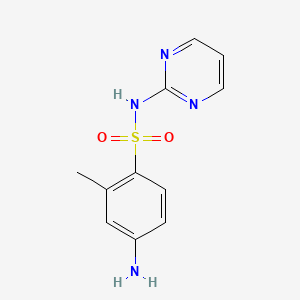 molecular formula C11H12N4O2S B1373530 4-amino-2-methyl-N-(pyrimidin-2-yl)benzene-1-sulfonamide CAS No. 854634-29-0