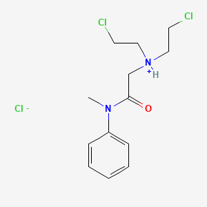 Acetanilide, 2-(bis(2-chloroethyl)amino)-N-methyl-, hydrochloride