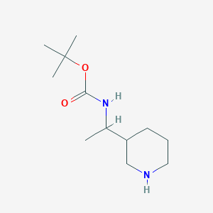 molecular formula C12H24N2O2 B1373535 tert-butyl N-[1-(piperidin-3-yl)ethyl]carbamate CAS No. 351368-95-1