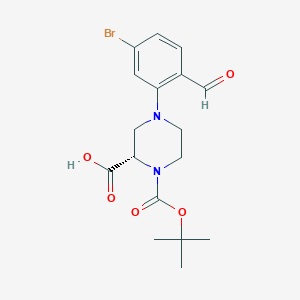 (S)-4-(3-bromo-6-formylphenyl)-1-(tert-butoxycarbonyl)piperazine-2-carboxylic acid