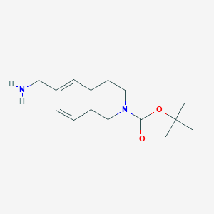 molecular formula C15H22N2O2 B1373538 tert-butyl 6-(aminomethyl)-3,4-dihydroisoquinoline-2(1H)-carboxylate CAS No. 1196154-55-8