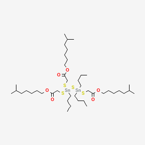 molecular formula C42H84O6S4Sn2 B13735386 Triisooctyl 2,2',2''-((1,1,3-tributyldistannathian-1-yl-3-ylidene)tris(thio))triacetate CAS No. 33703-04-7