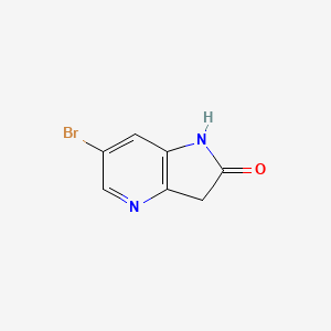 molecular formula C7H5BrN2O B1373539 6-溴-1H-吡咯并[3,2-b]吡啶-2(3H)-酮 CAS No. 1190319-62-0