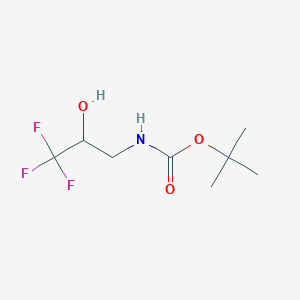 molecular formula C8H14F3NO3 B1373542 叔丁基(3,3,3-三氟-2-羟基丙基)氨基甲酸酯 CAS No. 1219606-48-0