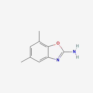 molecular formula C9H10N2O B1373544 5,7-Dimethyl-1,3-benzoxazol-2-amine CAS No. 1249836-00-7