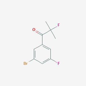 molecular formula C10H9BrF2O B1373548 1-(3-溴-5-氟苯基)-2-氟-2-甲基丙-1-酮 CAS No. 1147871-75-7