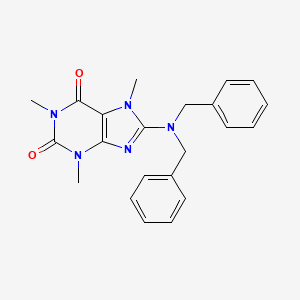 1H-Purine-2,6-dione, 3,7-dihydro-8-(bis(phenylmethyl)amino)-1,3,7-trimethyl-