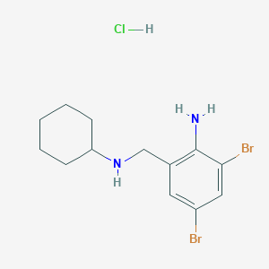 2,4-Dibromo-6-[(cyclohexylamino)methyl]aniline Hydrochloride