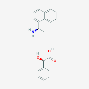 molecular formula C20H21NO3 B1373550 (R)-1-(naphthalen-1-yl)ethanamine (R)-2-hydroxy-2-phenylacetate CAS No. 1073144-62-3