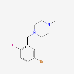 molecular formula C13H18BrFN2 B1373551 1-(5-Bromo-2-fluorobenzyl)-4-ethylpiperazine CAS No. 1318910-45-0