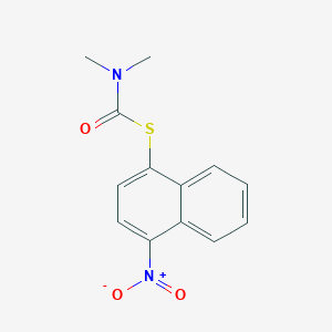 molecular formula C13H12N2O3S B1373552 N,N-二甲基-1-[(4-硝基萘-1-基)硫基]甲酰胺 CAS No. 1242148-31-7