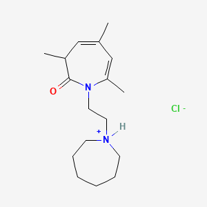 molecular formula C17H29ClN2O B13735534 2H-Azepin-2-one, 1,3-dihydro-1-(2-(hexahydro-1H-azepin-1-yl)ethyl)-3,5,7-trimethyl-, hydrochloride CAS No. 1676-45-5