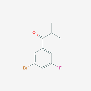 molecular formula C10H10BrFO B1373559 1-(3-溴-5-氟苯基)-2-甲基丙烷-1-酮 CAS No. 1147871-74-6