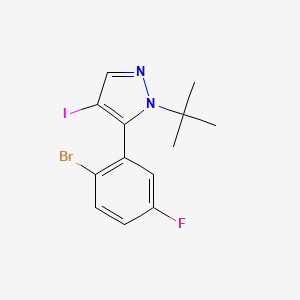 5-(2-Bromo-5-fluorophenyl)-1-(tert-butyl)-4-iodo-1H-pyrazole