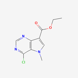 Ethyl 4-chloro-5-methyl-5H-pyrrolo[3,2-d]pyrimidine-7-carboxylate