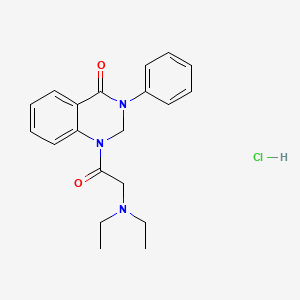 4(1H)-Quinazolinone, 2,3-dihydro-1-(diethylaminoacetyl)-3-phenyl-, hydrochloride