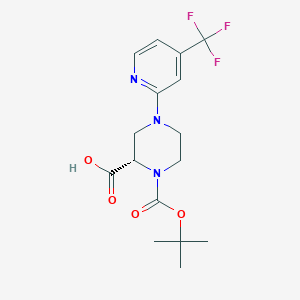 (S)-1-(tert-Butoxycarbonyl)-4-(4-(trifluoromethyl)-pyridin-2-yl)piperazine-2-carboxylic acid