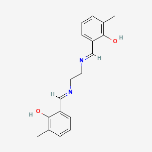 molecular formula C18H20N2O2 B13735645 6,6'-[Ethane-1,2-diylbis(azanediylmethanylylidene)]bis(2-methylcyclohexa-2,4-dien-1-one) CAS No. 10319-01-4