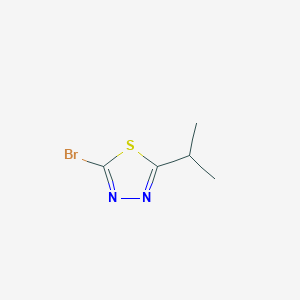 molecular formula C5H7BrN2S B1373566 2-Bromo-5-isopropyl-1,3,4-thiadiazole CAS No. 1019111-62-6