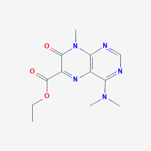 Ethyl 4-(dimethylamino)-8-methyl-7-oxo-7,8-dihydropteridine-6-carboxylate