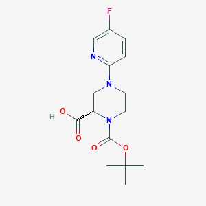 (S)-1-(tert-Butoxycarbonyl)-4-(5-fluoropyridin-2-yl)piperazine-2-carboxylic acid