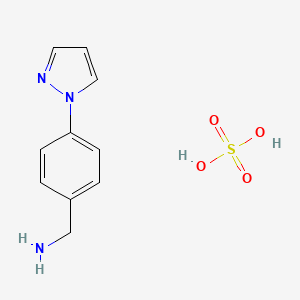 B1373570 [4-(1H-pyrazol-1-yl)benzyl]amine sulfate (2:1) CAS No. 1158353-54-8