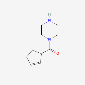 (Cyclopent-2-en-1-yl)(piperazin-1-yl)methanone