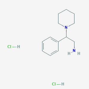 molecular formula C13H22Cl2N2 B1373573 [2-Phenyl-2-(1-piperidinyl)ethyl]amine dihydrochloride CAS No. 31788-91-7