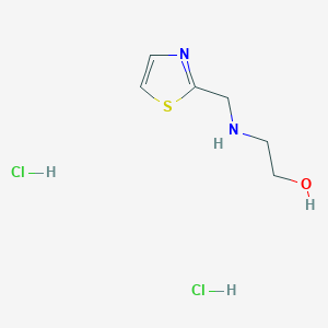 molecular formula C6H12Cl2N2OS B1373575 2-[(1,3-Thiazol-2-ylmethyl)amino]ethanol dihydrochloride CAS No. 1189968-09-9