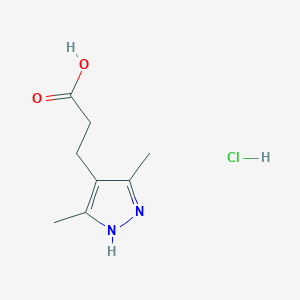 3-(3,5-dimethyl-1H-pyrazol-4-yl)propanoic acid hydrochloride