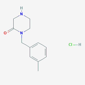 molecular formula C12H17ClN2O B1373578 1-(3-Methylbenzyl)-2-piperazinone hydrochloride CAS No. 1255717-07-7