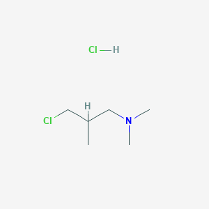 molecular formula C6H15Cl2N B137359 3-Dimethylamino-2-methylpropyl chloride hydrochloride CAS No. 4261-67-0