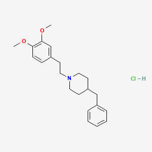 Piperidine, 4-benzyl-1-(3,4-dimethoxyphenethyl)-, hydrochloride