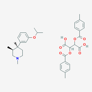 2,3-bis[(4-methylbenzoyl)oxy]butanedioic acid;(3S,4S)-1,3,4-trimethyl-4-(3-propan-2-yloxyphenyl)piperidine