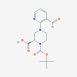 (S)-1-(tert-Butoxycarbonyl)-4-(3-formylpyridin-2-yl)piperazine-2-carboxylic acid