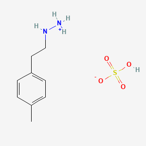 molecular formula C9H16N2O4S B13735956 p-Methyl-beta-phenylethylhydrazine dihydrogen sulfate CAS No. 156-48-9