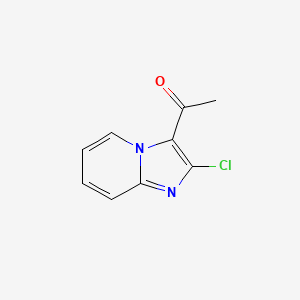 molecular formula C9H7ClN2O B1373597 1-(2-クロロイミダゾ[1,2-a]ピリジン-3-イル)エタノン CAS No. 1257078-14-0